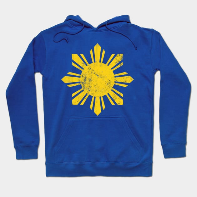 Gold Flag Philippines Sun Hoodie by BANWA